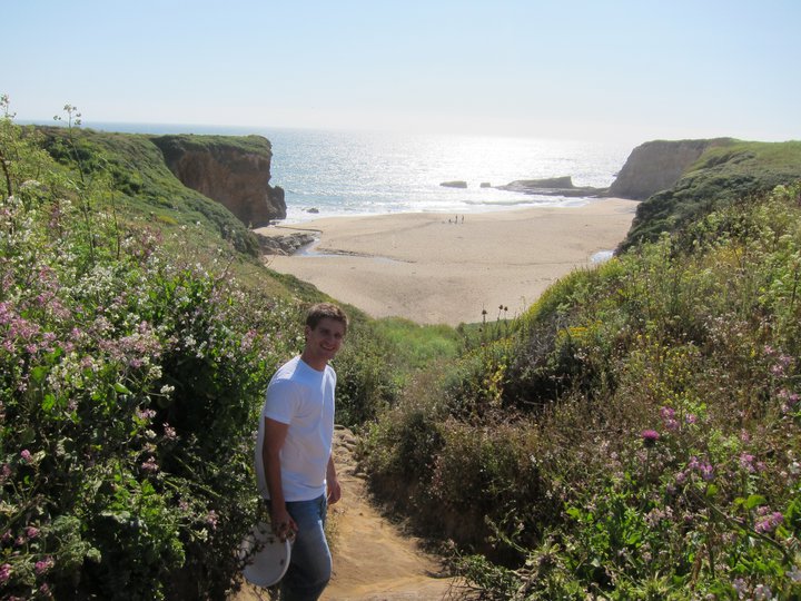 Hiking down to Panther Beach